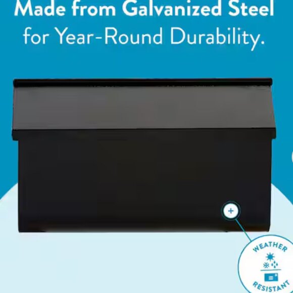 NEW! Gibraltar Woodlands Black, Medium, Steel, Wall Mount Mailbox - Picture 13 of 15